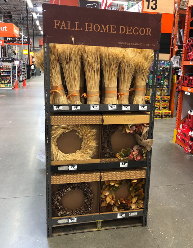 EZRack Merchandising Fall Home Decor